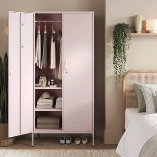 The Chelsea - Tall Double Door Storage Locker In Light Pink - Urban Lockers