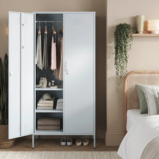The Chelsea - Tall Double Door Storage Locker In Sky Blue - Urban Lockers
