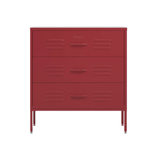 The Lambeth - Industrial Style Metal Drawers In Red - Urban Lockers