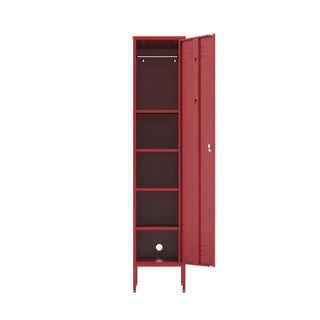 The Bexley - Tall Single Door Storage Locker In Red - Urban Lockers