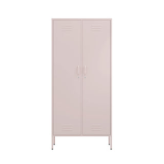 The Chelsea two door wardrobe locker in light pink