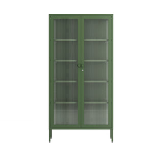 The Regent  - Fluted Glass Double Door Locker In Forest - Urban Lockers