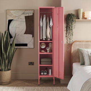 The Bexley - Tall Single Door Storage Locker In Flamingo - Urban Lockers