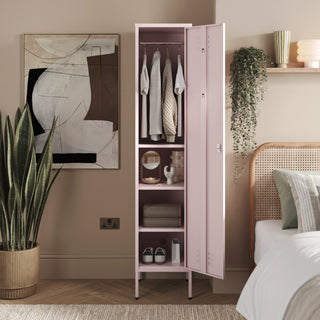 The Bexley - Tall Single Door Storage Locker In Light Pink - Urban Lockers