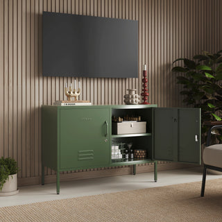The Oxford  - Side Table/TV Stand Storage Locker In Forest - Urban Lockers